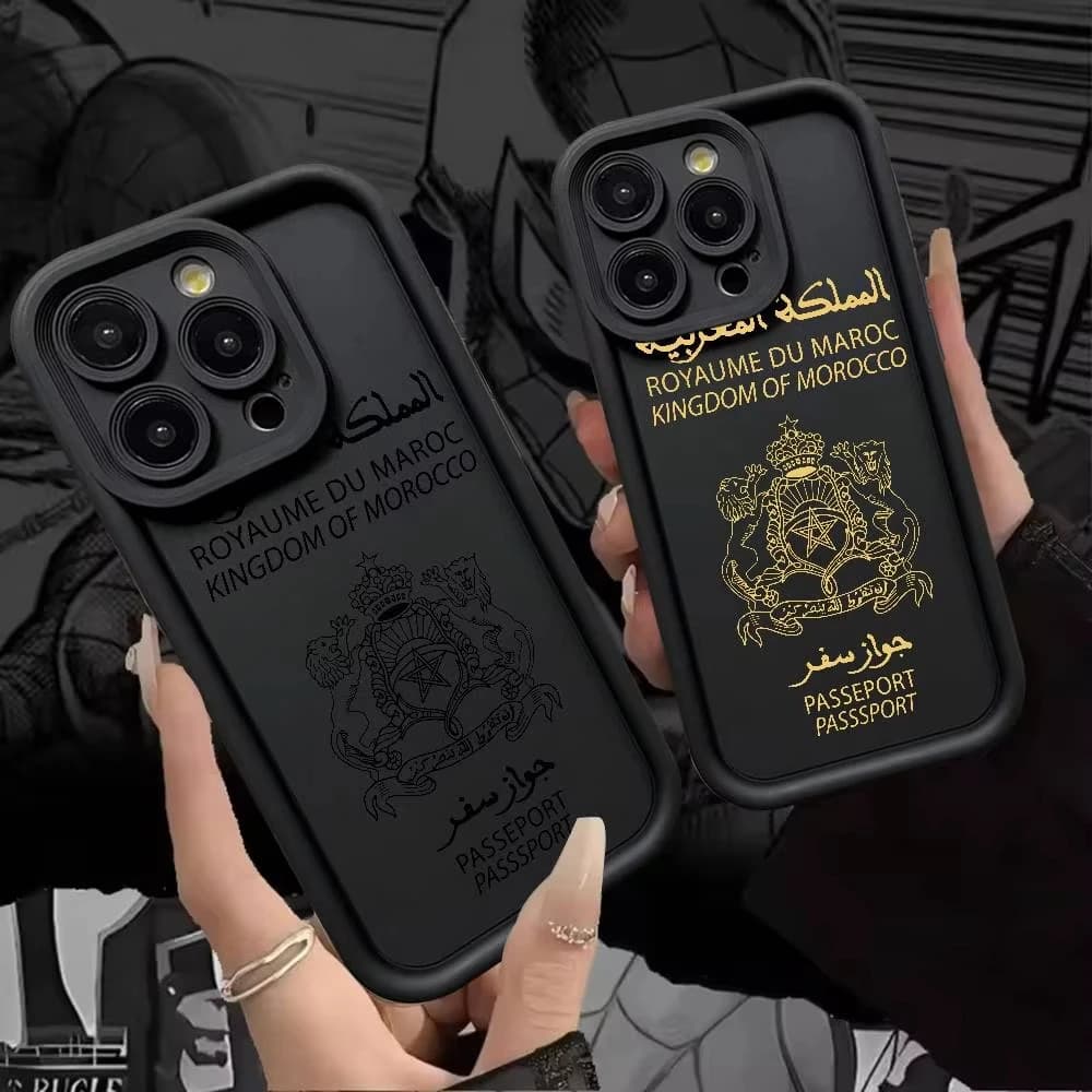 M-Moroccos Passport Phone Case for iPhone 17e 17 16e 16 15 14 13 12 11 Air Pro Max Mini XR XS X 8 6 6s Plus Soft TPU Back Cover