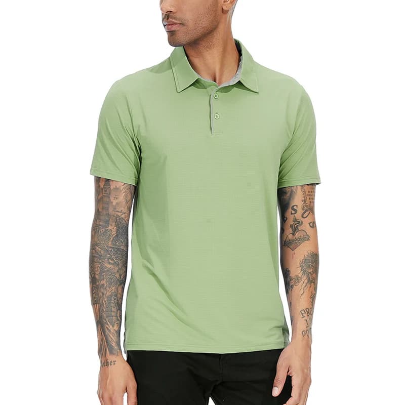 Polo atletica ad asciugatura rapida da uomo maglietta da allenamento sportiva leggera e fresca maglietta da Golf all'aperto estiva Casual Activewear