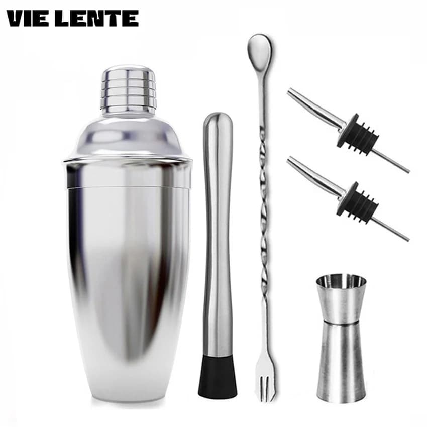 6 in 1 Set di shaker per cocktail in acciaio inossidabile Mixer Wine Martini Boston Shaker per barista Drink Party Bar Tools 550/750ML