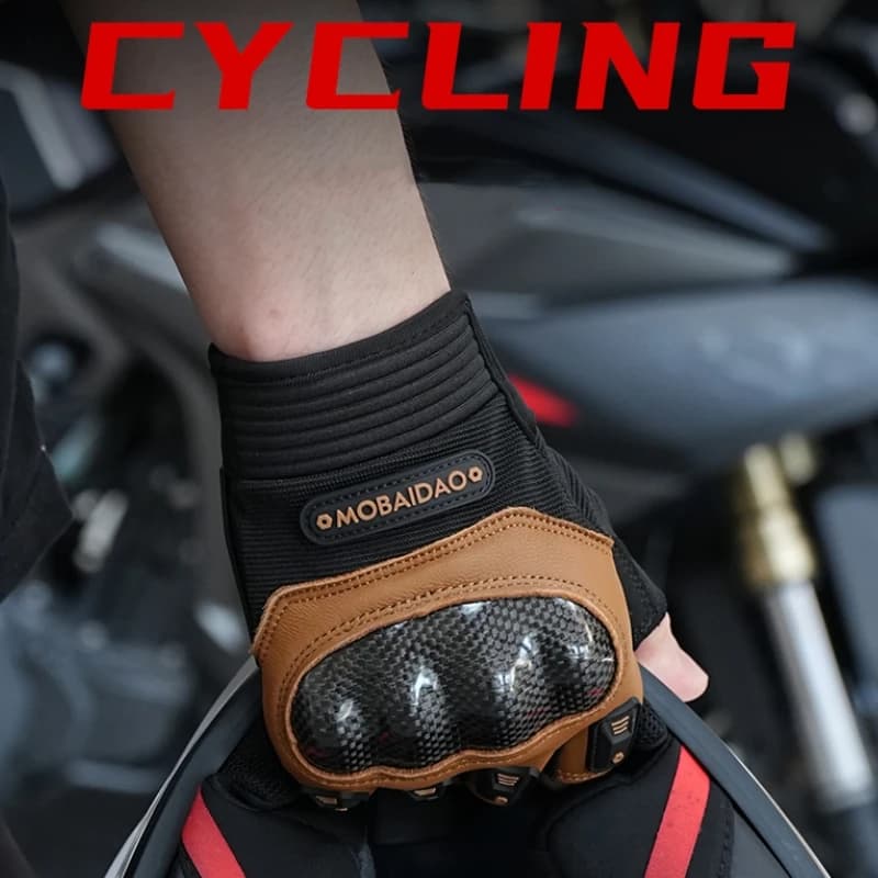 Men Women Summer Breathable Half Finger/Full Finger Motorcycle Gloves Thin Motorbike Riding Protective Anti-Slip Moto Gloves