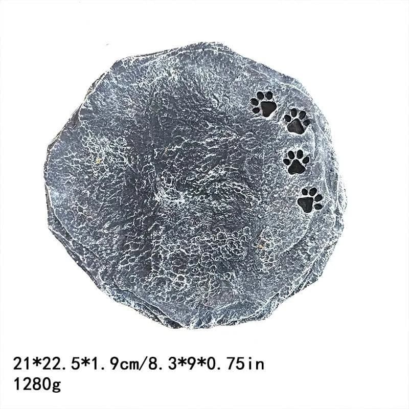 Round Resin Pet Grave Marker, Laser Engraved Memorial Tombstone Garden Animal Ornament