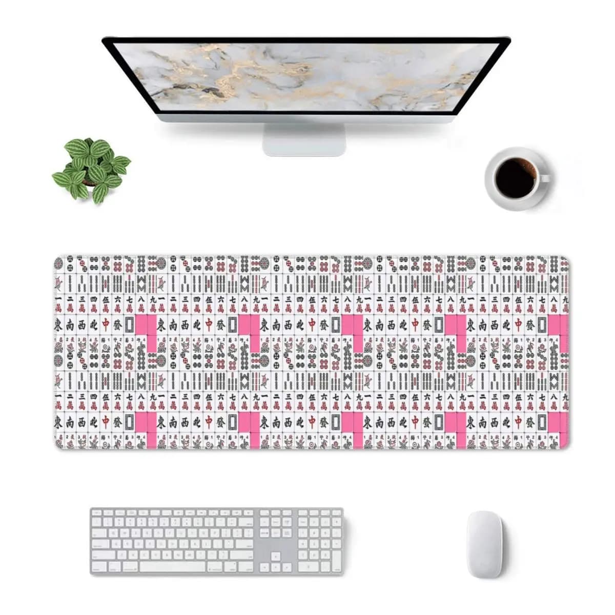 Large Mouse Pad Mahjong Tile Pattern Gamer PC Laptop Mats Keyboard Carpet Computer Gaming Office Accessories Desk Mat