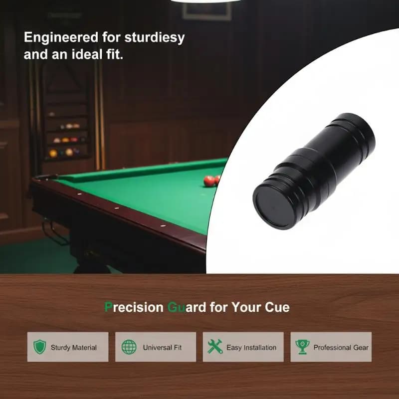 Professional Billiard Pool Cue Joint Protector Durable Anti-Scratch Cue Stick Bottom Cover for Billiards Enthusiasts Club Use