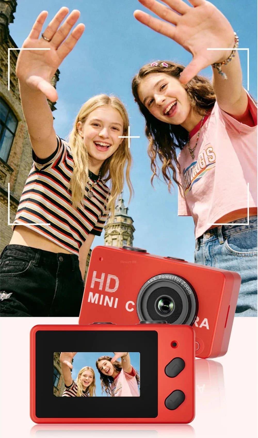 0.96 Inch Thumb Camera Retro Mini Keychain Cameras 1080P Action Camcorder for Student Kids Travel Gift Audio Video Recorder