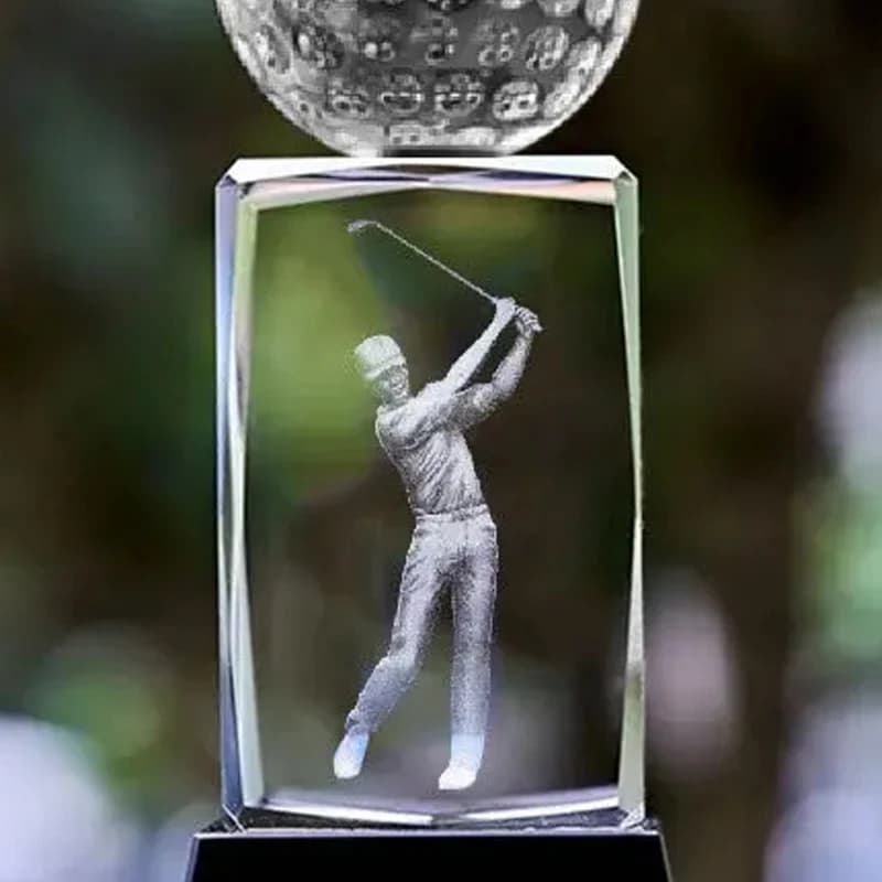 Customized Crystal Sculpture Trophy, Sports, Volleyball, Tennis, Badminton, Golf Games, Competition Awards, Home Decoration, 1Pc
