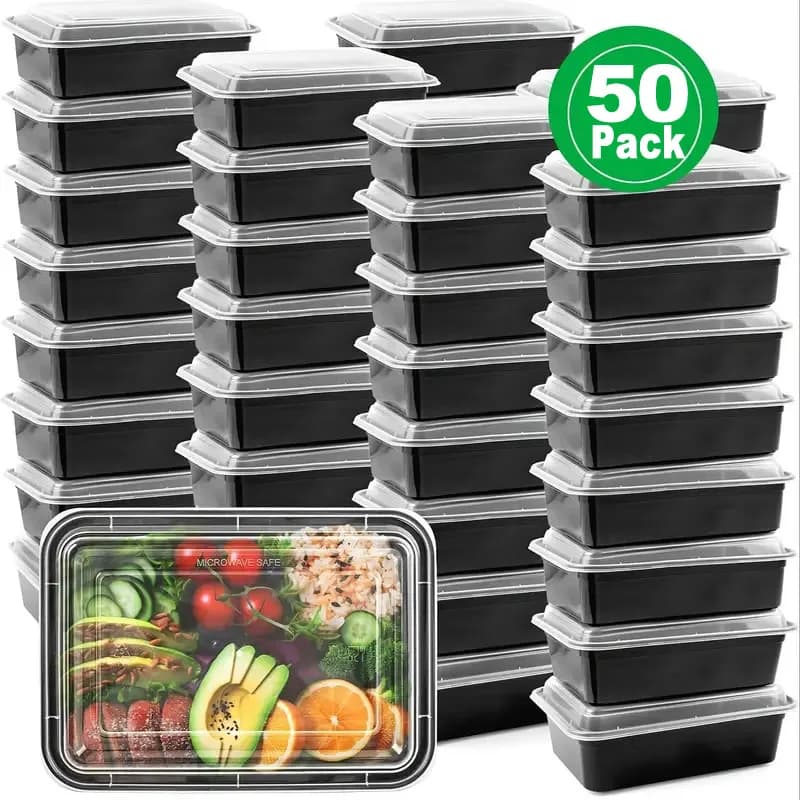 Contenitori per alimenti usa e getta con coperchi Scatola per il pranzo Bento in plastica a tenuta stagna Frigo Scatole per la conservazione degli alimenti da cucina Stoviglie