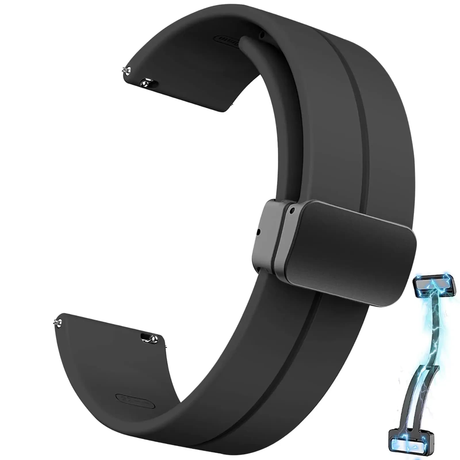 20mm 22mm bracelet for Samsung Galaxy watch 6/4/5 pro/classic/gear s3/active 2 Sport silicone magnetic buckle Huawei GT 2 2 3 band