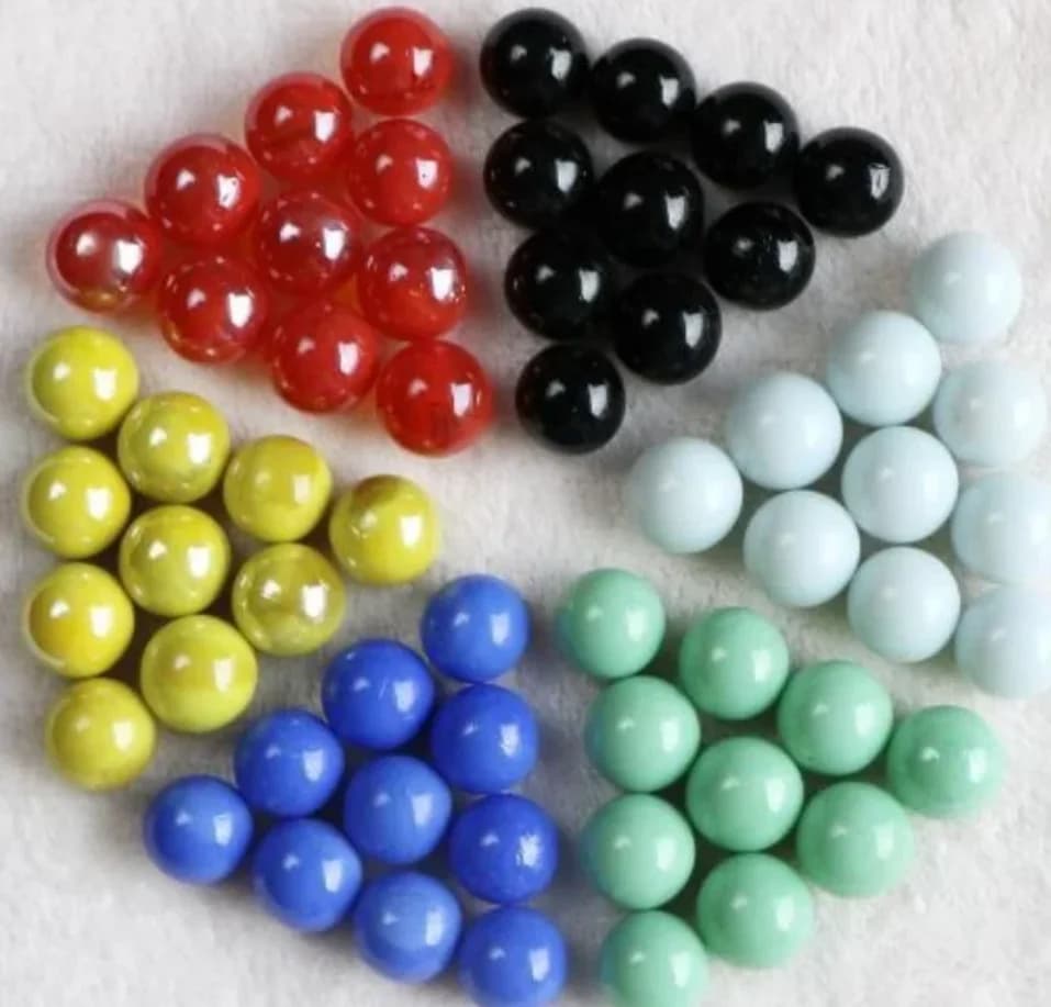 10 pz/set 16mm Porcellana Rosso Giallo Sfera di Vetro 1.6 cm Porcellana Blu, Verde, Bianco e Nero Dama