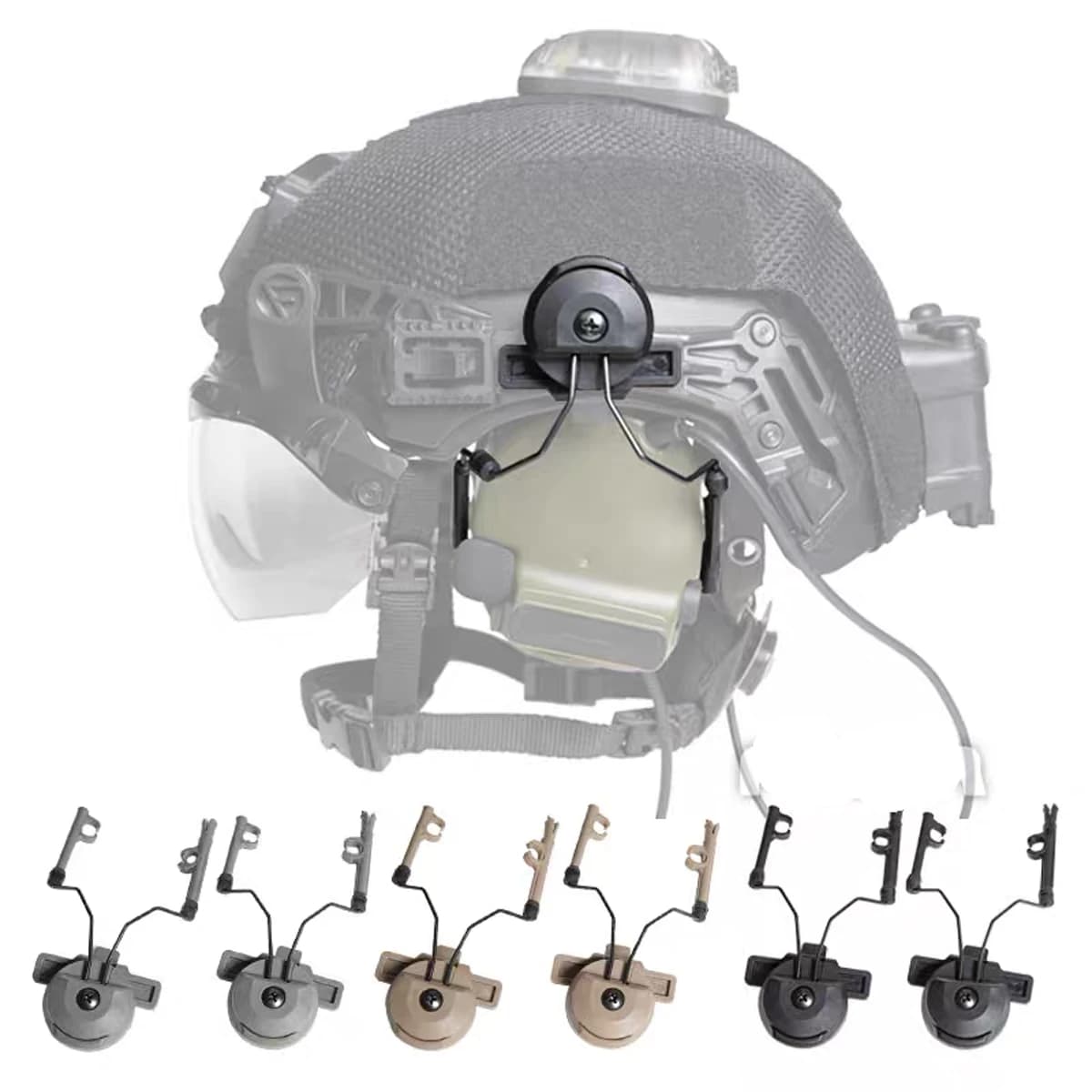 Casco tattico Rail Wendy's 3.0 EXFIL LTP Supporto per cuffie compatibile con Pelto COMTA I II III Cuffie da tiro tattiche