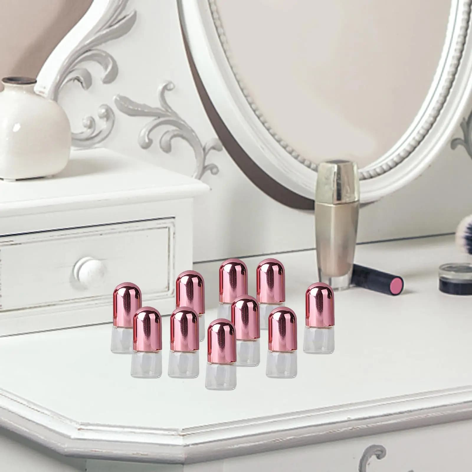 10x flaconi roll-on per oli essenziali, flaconi vuoti in vetro roll-on per campioni di profumo