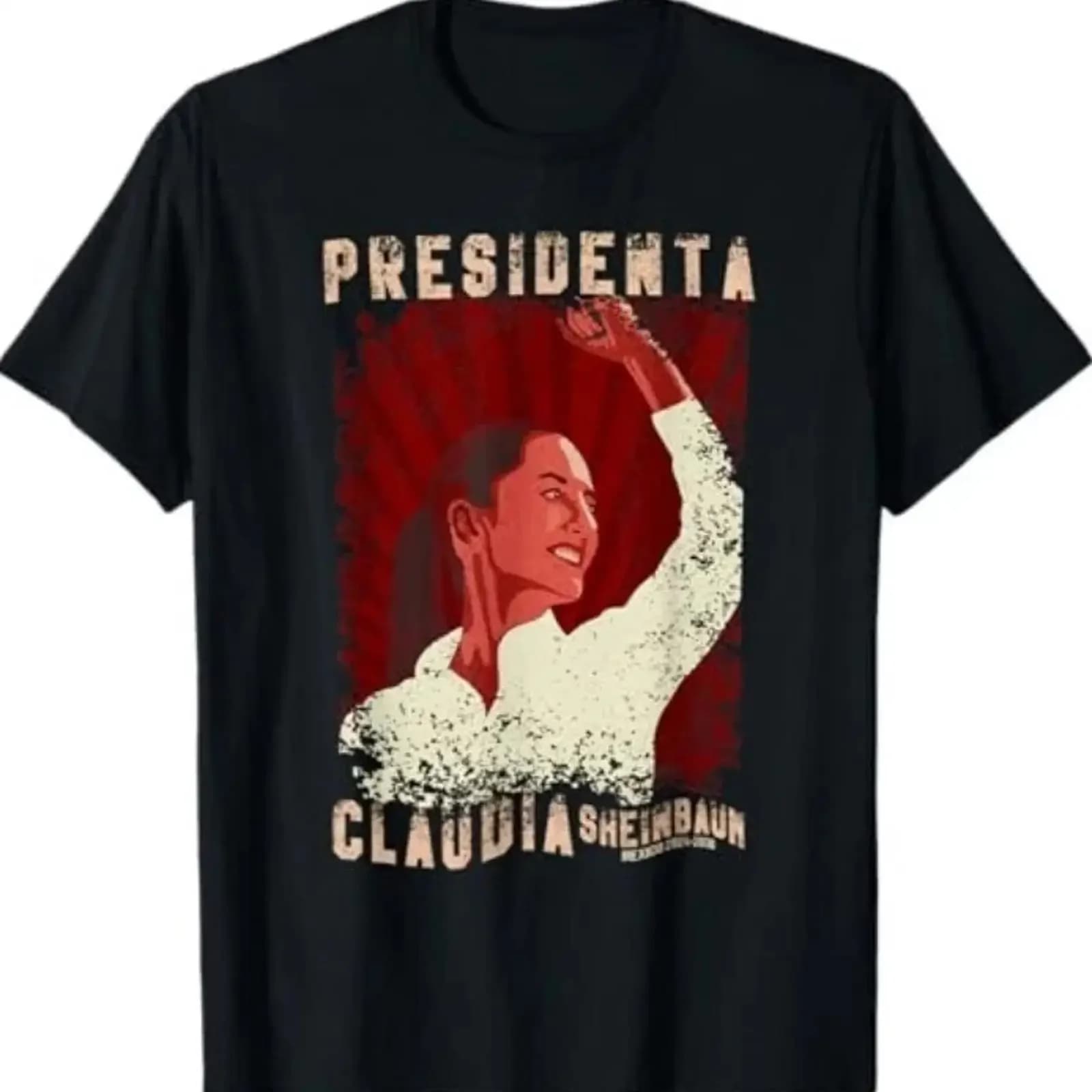 Claudia Sheinbaum Presidenta T-Shirt Vintage Effetto Lavato Abbigliamento Designer Traspirante Elegante Morbido Unisex Leggermente alla Moda