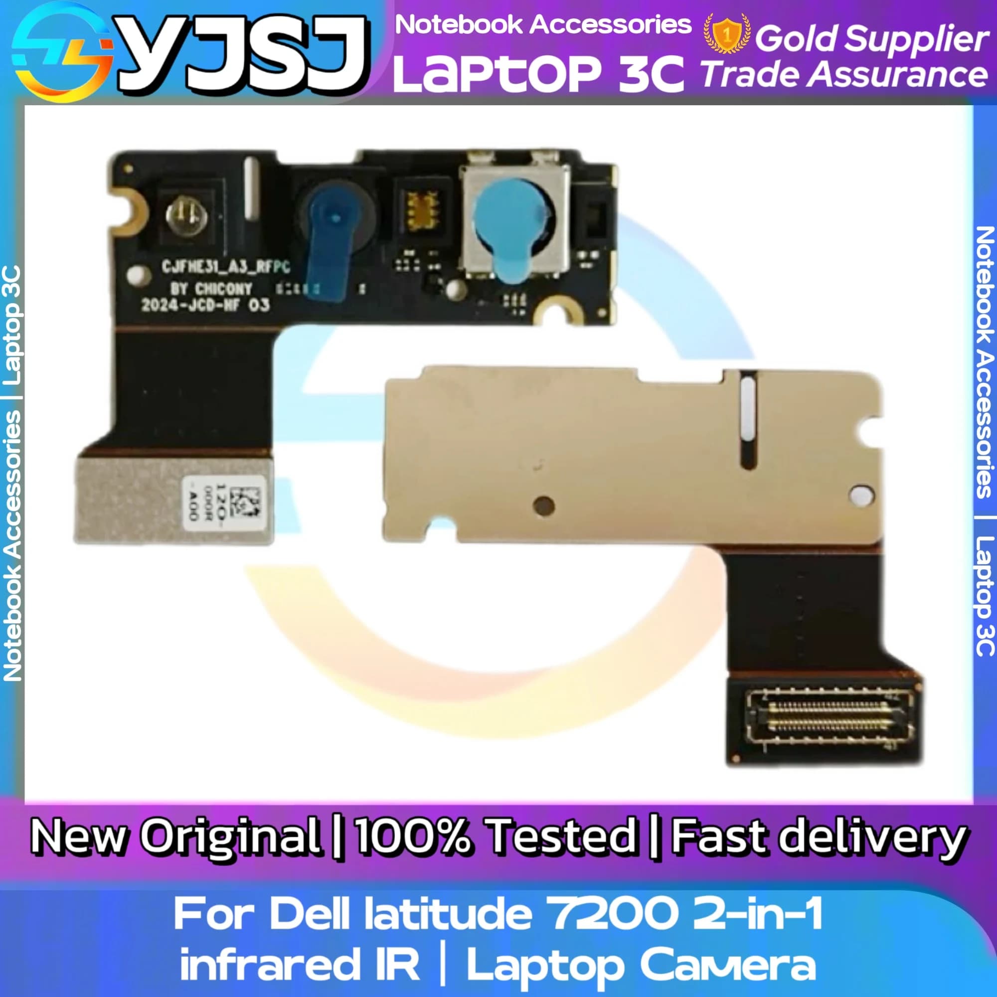 GENUINE New Original Computer Notebook Camera Laptop For Dell latitude 7200 2-in-1 Infrared Computer IR Portable Camera Webcam 7BF509T2- RF