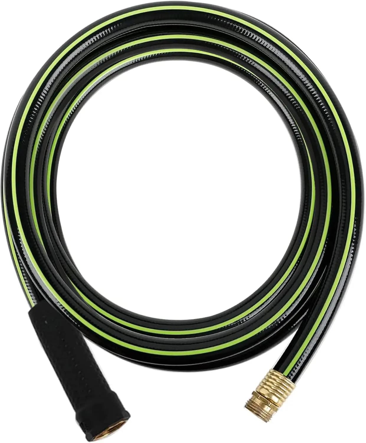 Garden Tube Corto 5/8 Inch Pvc Flexible PVC Water Pipe Anti-coating and anti-loss 3.6 m (12 feet) for heavy duty, with brass and aluminum ends, for garden use