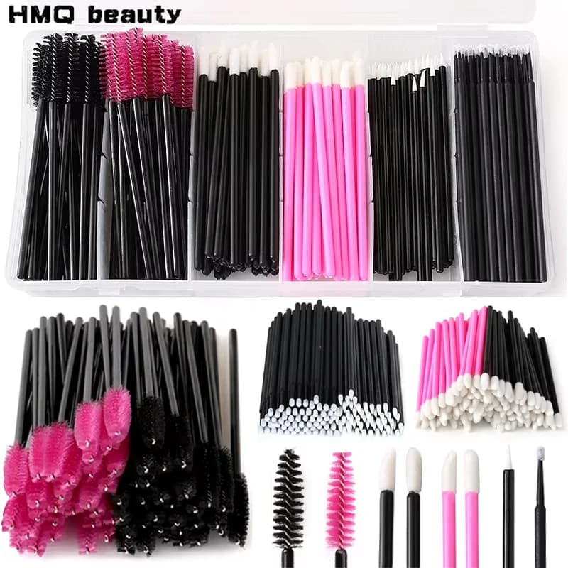 310/260 pieces set of brushes for extension eyelashes with micro brush applicator mascara disposable lipstick eyelashes makeup tool