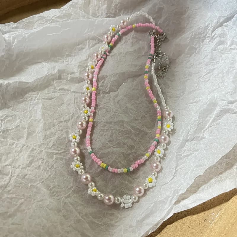 2026Bohemia Fatto A Mano Perline Colorate Collana Set Girocollo Semplice Moda Donna Perla Fiore Collane Collare Dolce Gioielli Gi