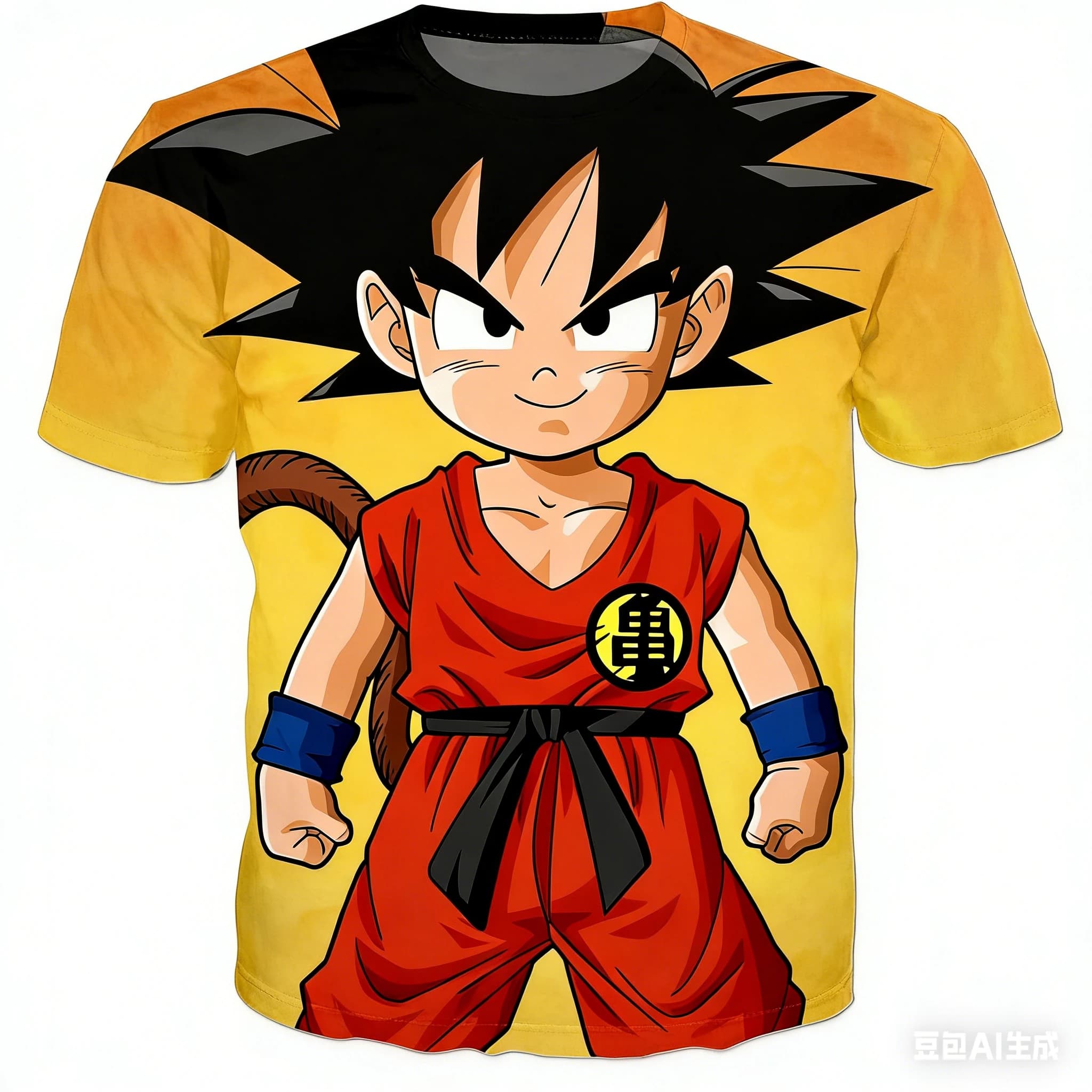 T-Shirt Anime Giapponese Dragon Ball Z con Stampa 3D di Goku Bambino, Moda per Bambini e Adulti, Abbigliamento Cosplay