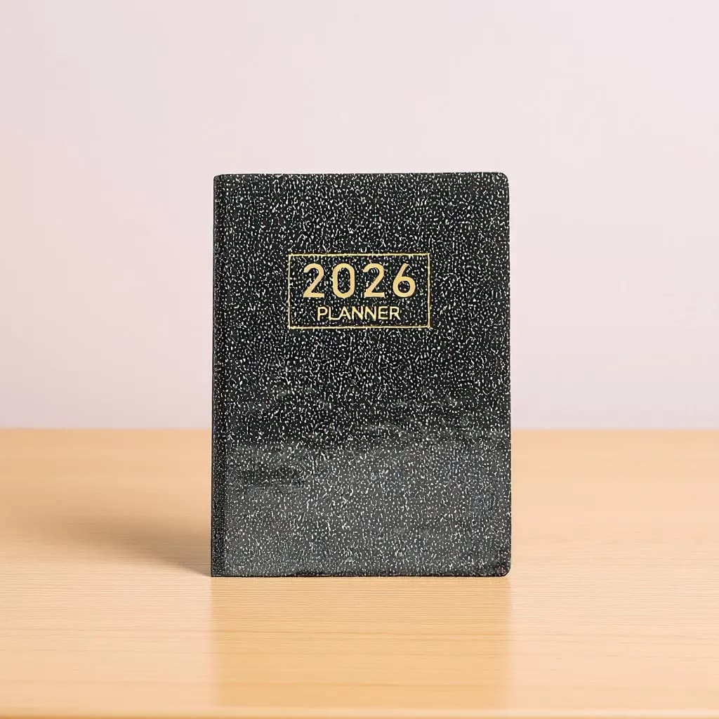 Agenda Mini A7 2026 con Copertina in PU, Tascabile, Calendario Giornaliero, Mensile e Settimanale, Quaderno Pianificatore