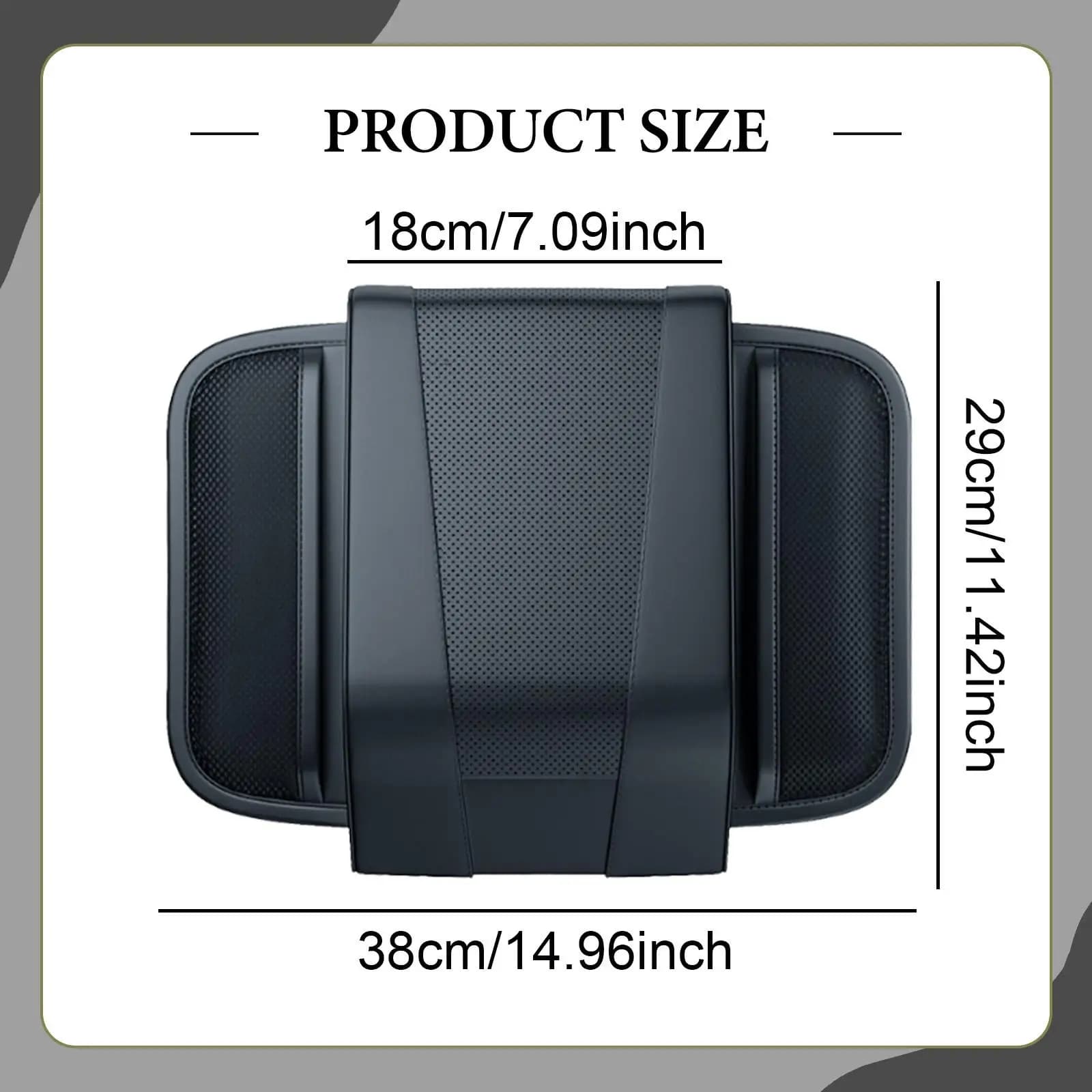 Cuscino Ergonomico per Bracciolo Auto in Pelle PU, Protezione in Spugna per Console Centrale, Organizzatore e Supporto per Sedile Auto