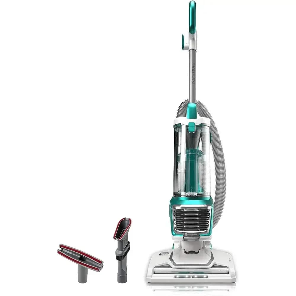 Upright 2-Motor Vacuum Cleaner with HEPA Filter, Ideal for Pet Hair and Hardwood Floors, Lightweight and Green