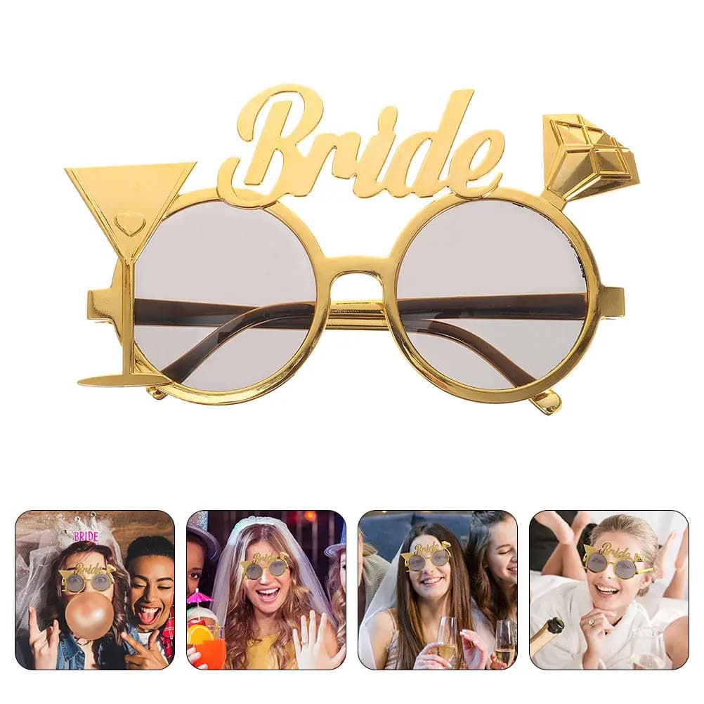 Occhiali da Sole Chic per Sposa, Accessorio Divertente per Addio al Nubilato, Decorazione per Feste, Occhiali per Celebrazioni Nuziali e Oggetto Fotografico
