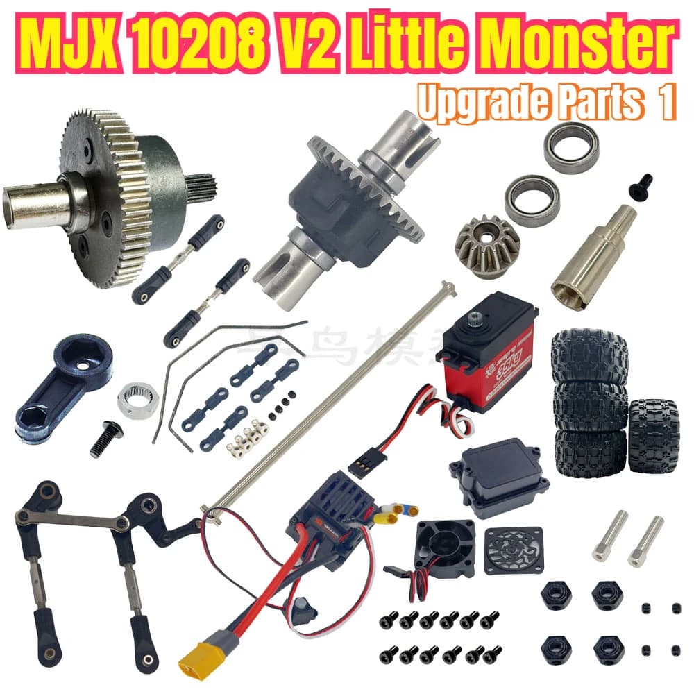 MJX 10208 V2 Little Monster RC Parti di aggiornamento Vulnerabili Brushless Veicolo telecomandato Fuoristrada Parti vulnerabili 1
