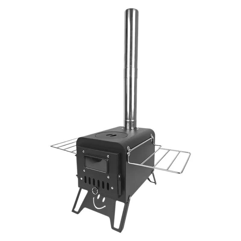 Outdoor portatile pieghevole campeggio picnic guida autonoma tenda stufa a legna riscaldamento interno stufa a doppio scopo legna da ardere-carico ti