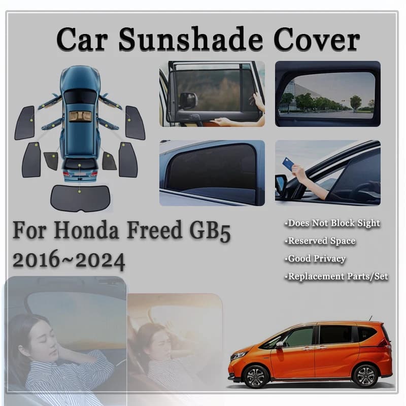Parasole per auto per Honda Freed GB5 2016 ~ 2024 anti-uv magnetico parasole visiera finestra parabrezza copertura per tende accessori per auto