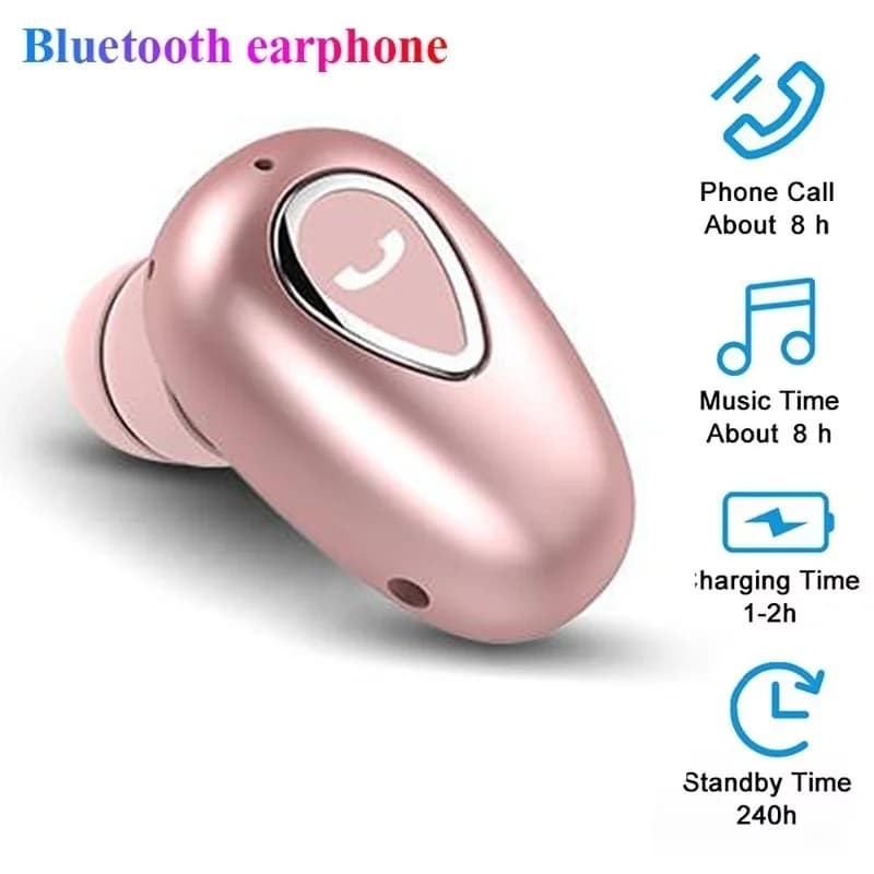 Mini Wireless Bluetooth 5.0 Headphones Vivavoce Sports Audibles In-Ear HiFi Music Play heads with microphone for iPhone