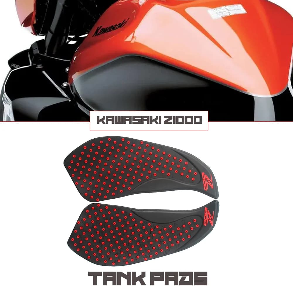 Moto antiscivolo Rilievo Del Carro Armato 3M Lato Gas Ginocchio Grip Trazione Pad Protector Adesivo Per Kawasaki Z1000 Z 1000 2010 2011 2012 2013