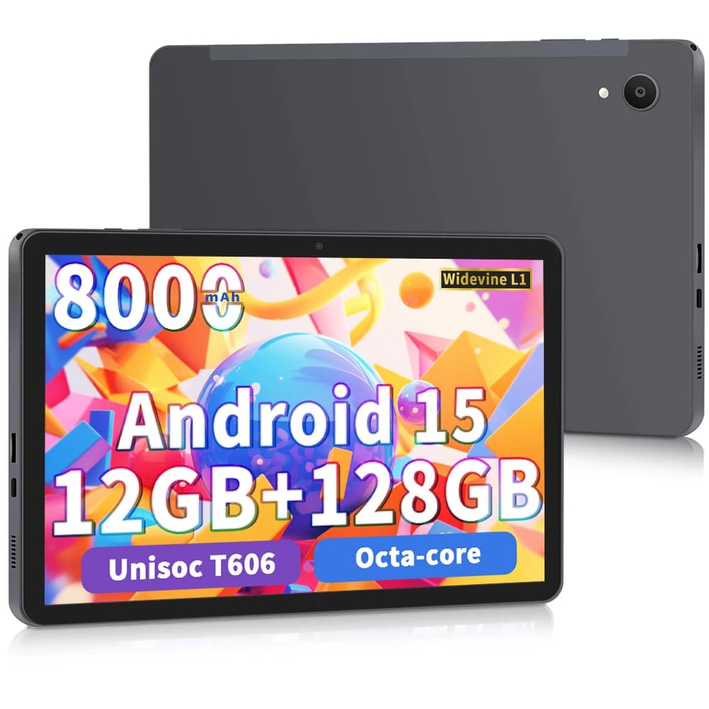 Tablet Android 15 Paitanry da 10,95 Pollici, 12GB+128GB, Octa-Core, 8000mAh, Espandibile a 1TB, WiFi6, Doppi Altoparlanti, Fotocamera 2MP+13MP