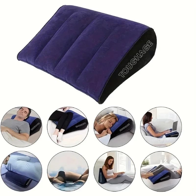 Cuscino per il corpo multifunzionale Cuscino gonfiabile portatile Posizioni del cuscino Supporto Cuscino d'aria Cuscino triangolare da viaggio all'aperto