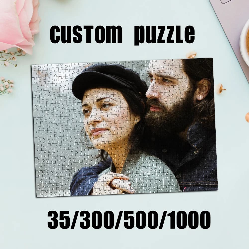 35/300/500/1000 pezzi Puzzle personalizzato con foto selfie, personalizzabile, fai da te, decorazione, giocattolo da collezione, regalo di crescita, Natale