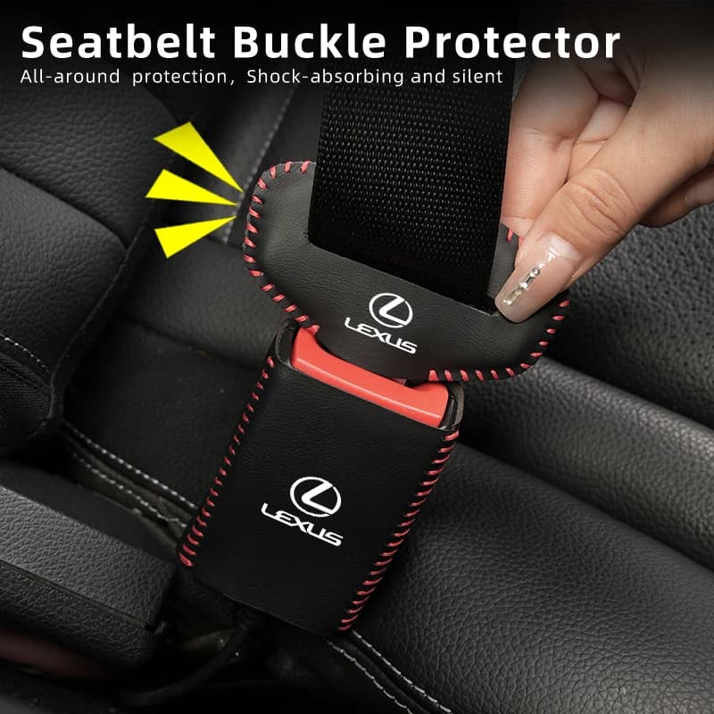 Car Seatbelt Buckle Protector Seat Base Cover Mat Accessories For Lexus IS250 IS200 CT200h GS300 LS430 RX450h LX570 IS300 ES RX