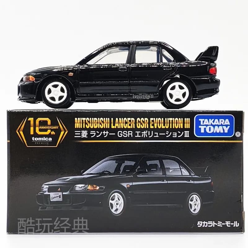 TAKARA TOMY 10° Anniversario Mitsubishi Lancer GSR Evolution III Modellino Auto in Metallo Pressofuso Regalo Perfetto per Collezionisti Appassionati