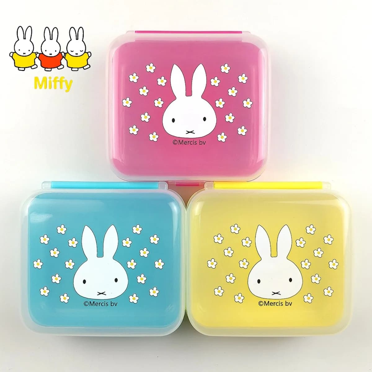Kawaii Miffy Lunch Box Cute Cartoon Miffy Rabbit MIFFY Lunch Box Lunchbox Rice Ball Hamburger Cute Fruits Snack Storage Box