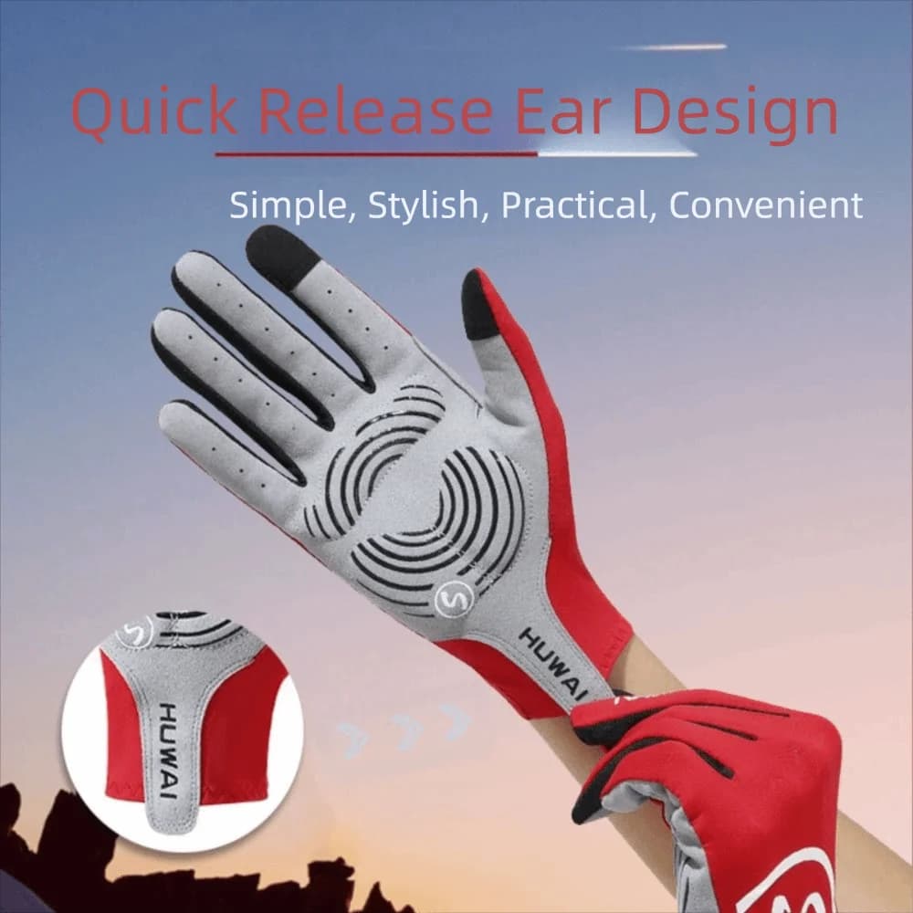 Motorcycle Gloves Anti-slip Cycling Gloves Full Finger Windproof Sports Gloves Touch Screen Breathable Bicycle Mittens MTB