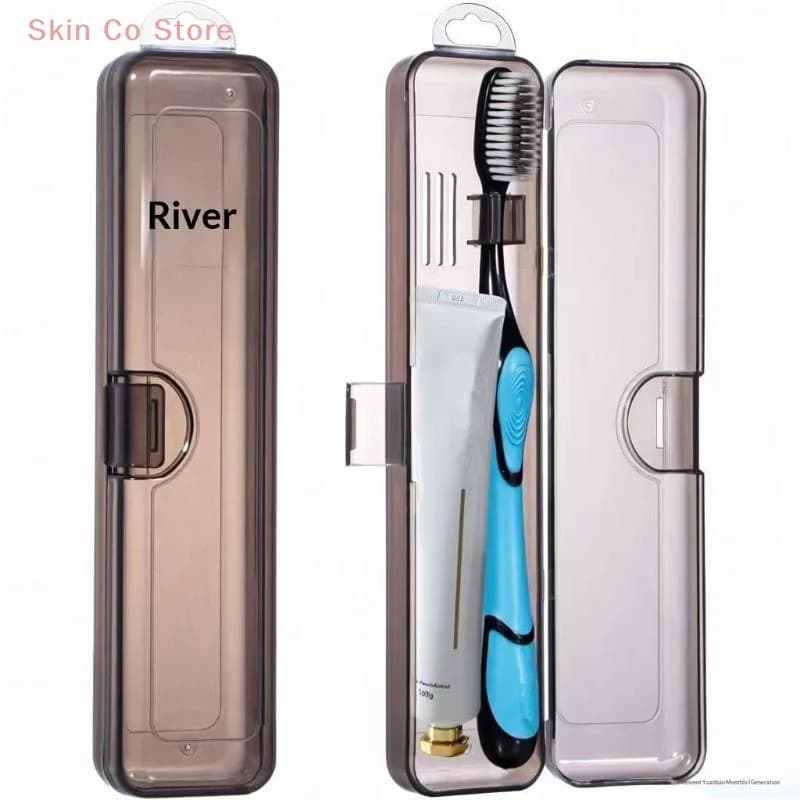 [CO]Toothbrush Box Transparent Organizer Case Travel Portable Toothbrush Holder Plastic Toothpaste Box Storage Container[CO]
