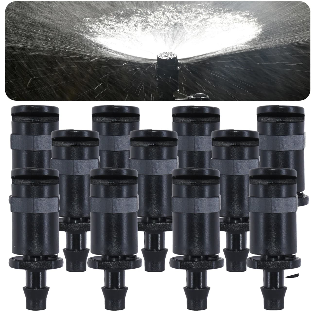 KESLA Drop Fitting Kit for Garden, Pipe 1/4''' 4/6mm, Cooling Sprayers, Barbed Connectors, Spray Nozzles, Bonsai Plant Irrigation System