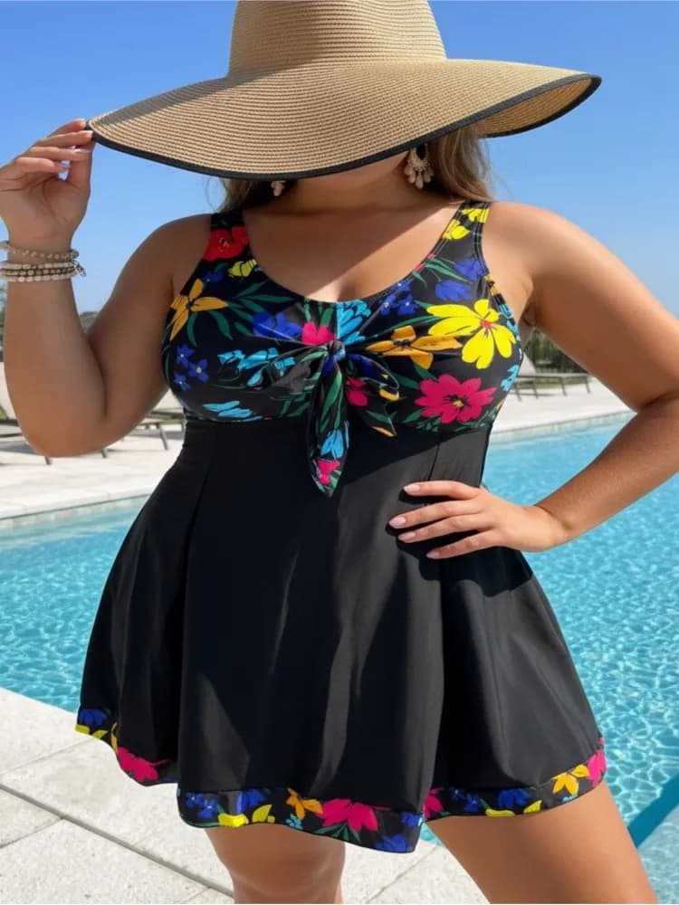 XL-6XL Plus Size Women's High Waist Push Up Shirts 4XL 3XL 3XL Summer Swimwear Mujer Swimwear with Pane Control bikini set