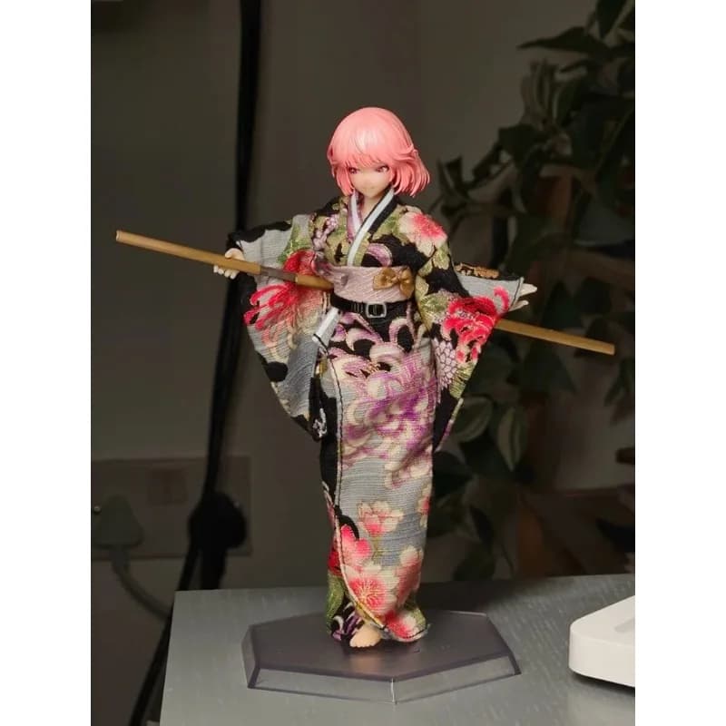 1/12 Scale Female Kimono Bathrobe Clothes Set Model Fit 6'' Soldier Fury NT-04 CFTOYS Romankey Action Figure Body