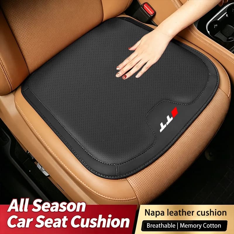 Leather Car Seat Cover Breathable and Non-slip Front Seat Cushion Protector Mat for Audi TT Auto Chair Pad Interior Accessories