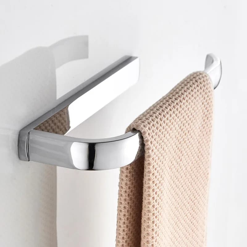 Portasciugamani argento brillante semplice portasciugamani in ottone portasciugamani a parete rosa portasciugamani da bagno in ottone portasciugamani