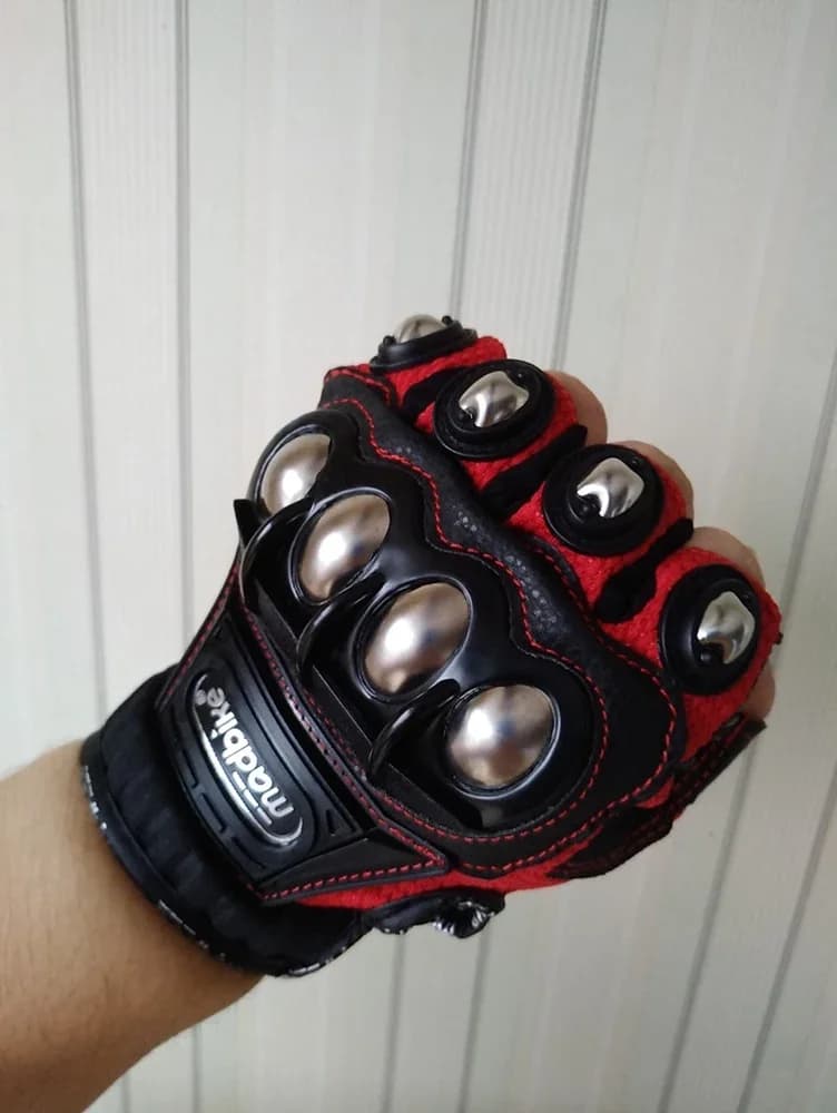 Tactical Gloves Steel Safety Outdoor Cycling Equipment Brass Noches Moto Powersports Racing Bicycle Self-defense for Men