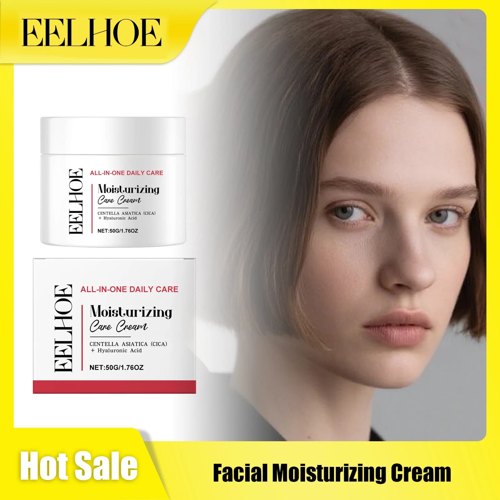 EELHOE Crema Idratante Viso Rassodante e Liftante, Riduce le Rughe Sottili, Restringe i Pori, Idratazione Profonda, Crema Nutriente Viso Sbiancante