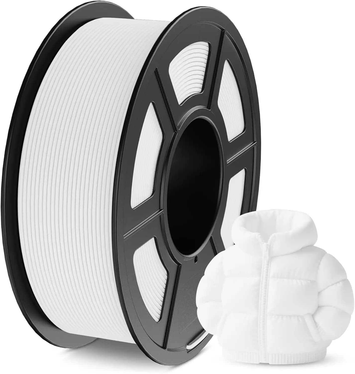 Filamento TPU per Stampante 3D Bianco, Filamento TPU 1.75mm, Precisione Dimensionale +/- 0.02mm, Bobina da 250g