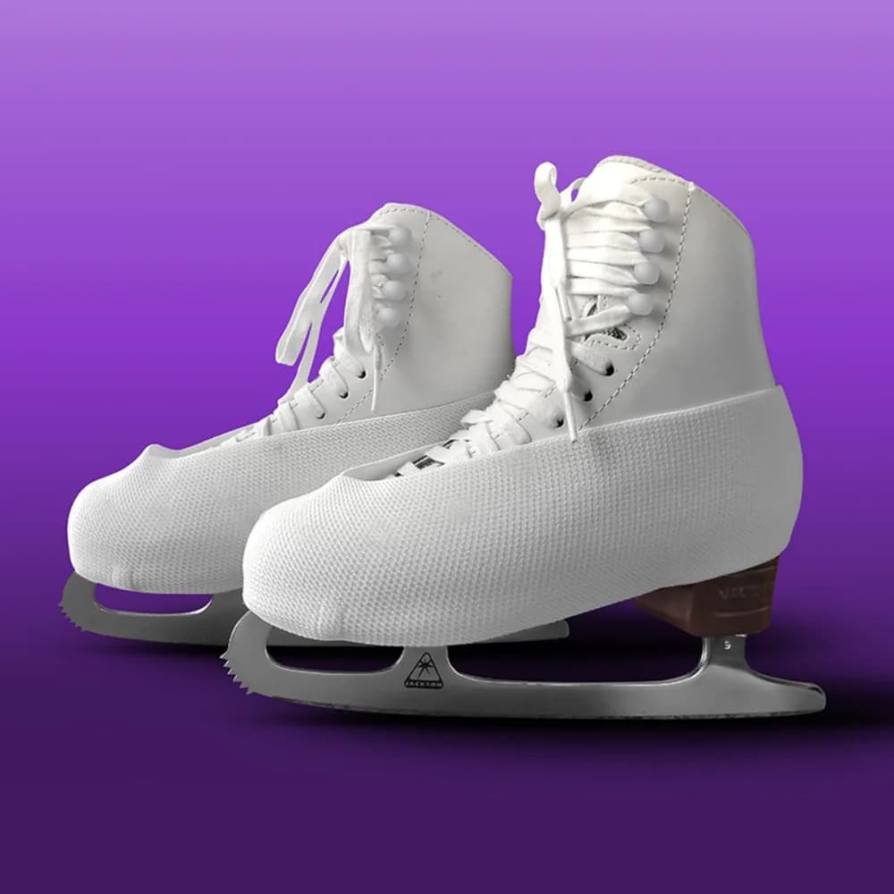 Soft Elastic Ice Skate Shoe Covers Stretch Fabric Anti-Scratch Figure Skating Boot Guards Dustproof Black White
