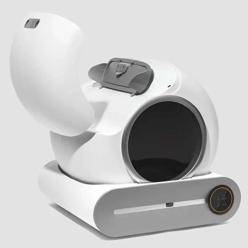 Prodotti di vendita caldi del 2025 Lettiera intelligente per gatti combinata con il robot di pulizia della lettiera per gatti autopulente APP 65L