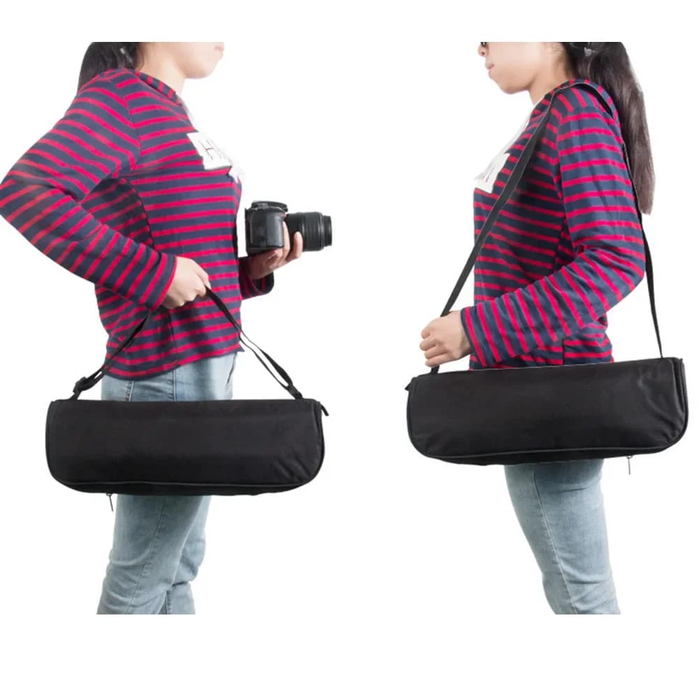 Borsa da trasporto portatile e compatta per microfono e treppiede fotografico, leggera in tessuto Oxford con tracolla