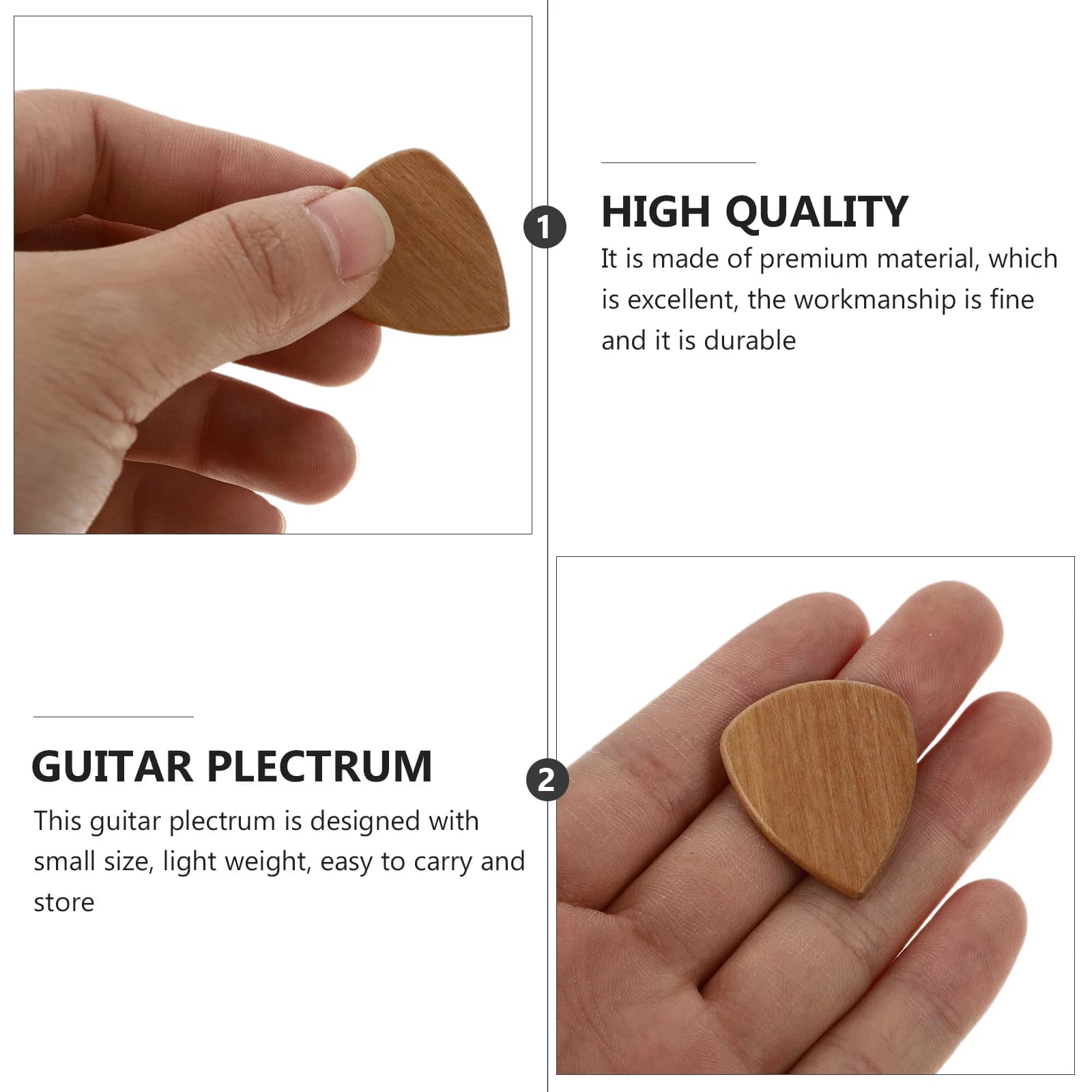 Plettro per chitarra in legno d'oliva da 1 pezzo Plettro in legno premium per chitarra folk classica Accessorio per strumenti a corda portatili