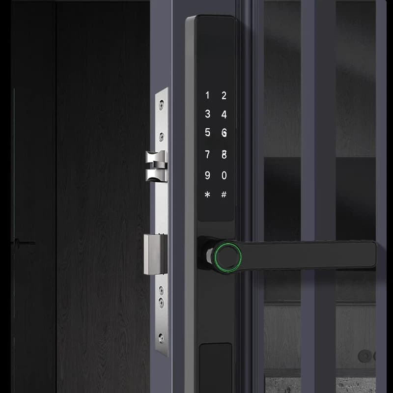 Serratura intelligente per porta scorrevole, serratura con impronta digitale per porta del cortile, impermeabile per esterni